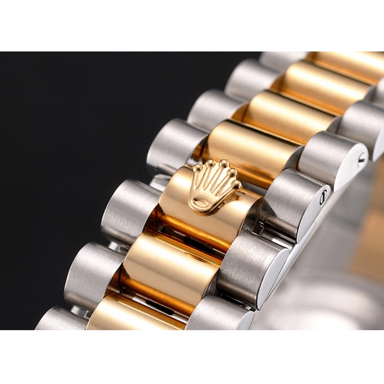 Aaa fake watches Dial Tone Gold Case Steel Bezel Bracelet Two Rolex Gold Datejust Swiss Stainless 0707
